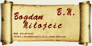 Bogdan Milojčić vizit kartica
